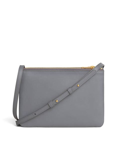 celine trio bag pearl grey|Trio bag in smooth lambskin .